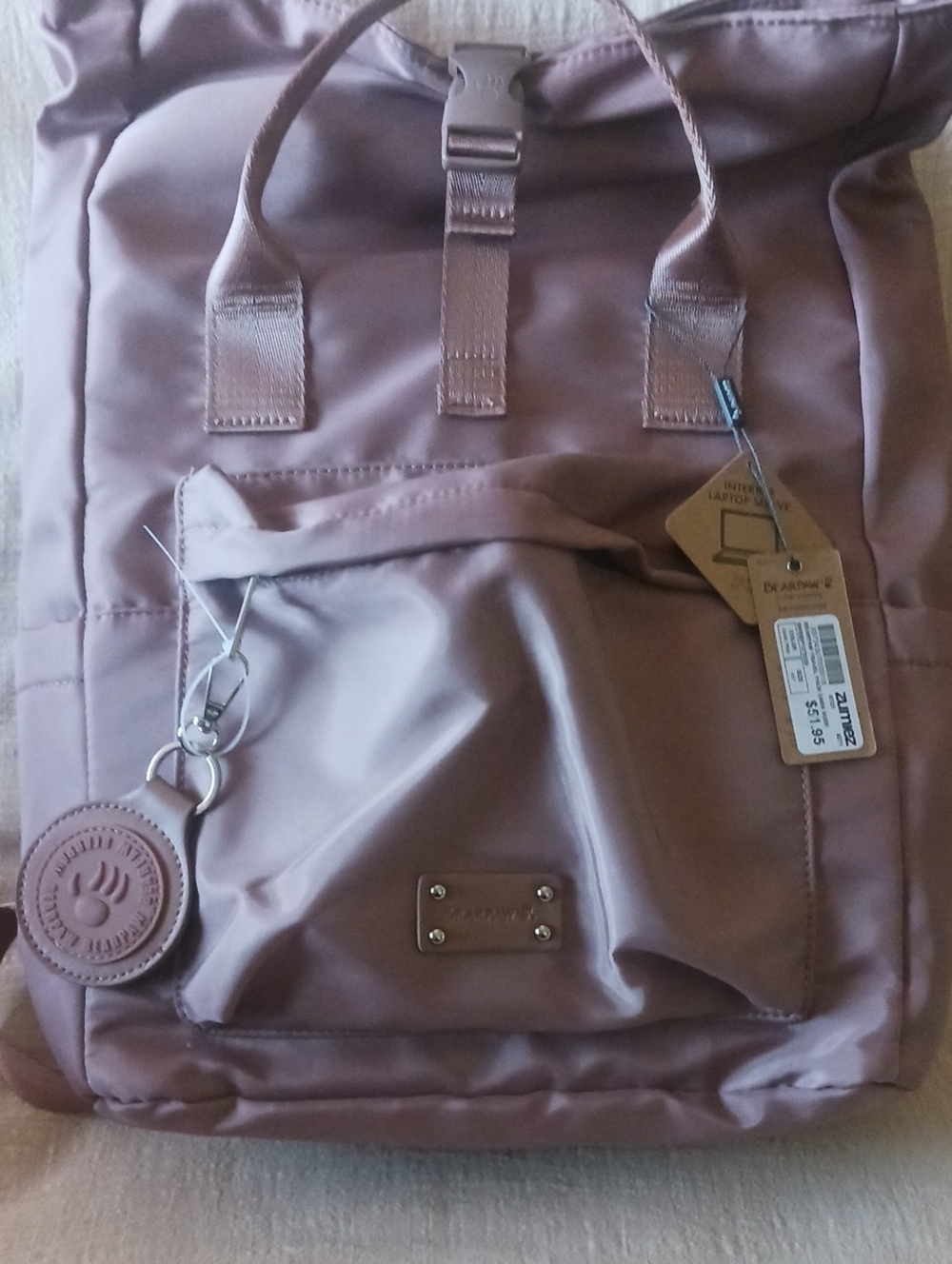 BearPaw Men's Backpack in Mauve Pink